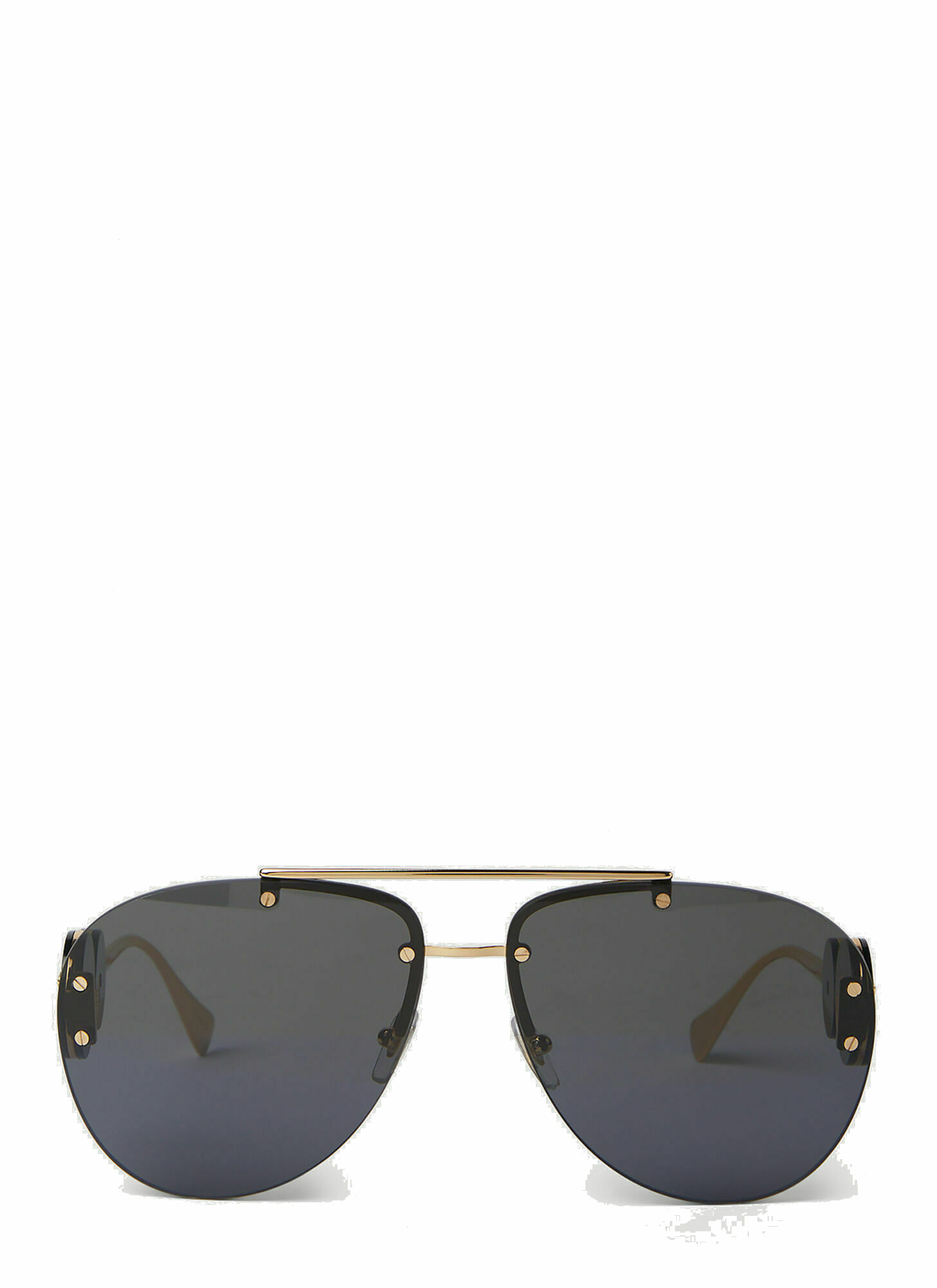 Versace Double Medusa Aviator Sunglasses In Black Versace 