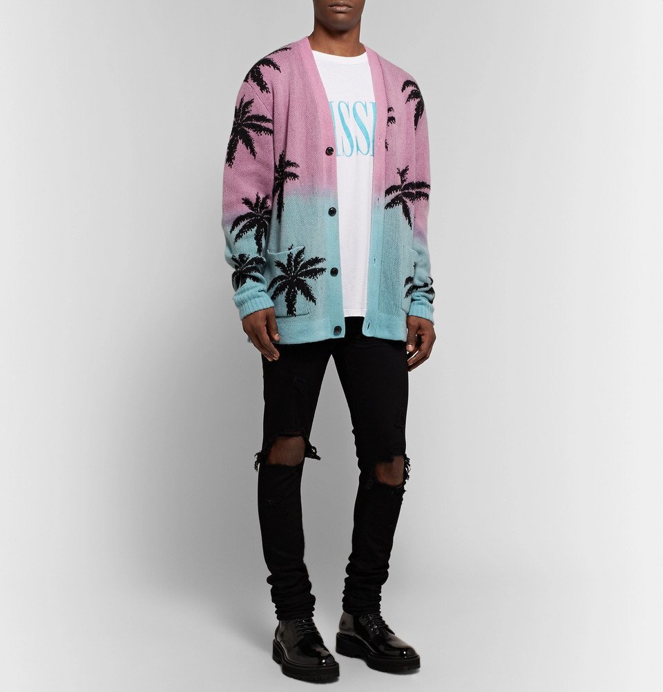 amiri palm tree cardigan