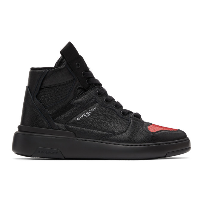 givenchy black and red sneakers
