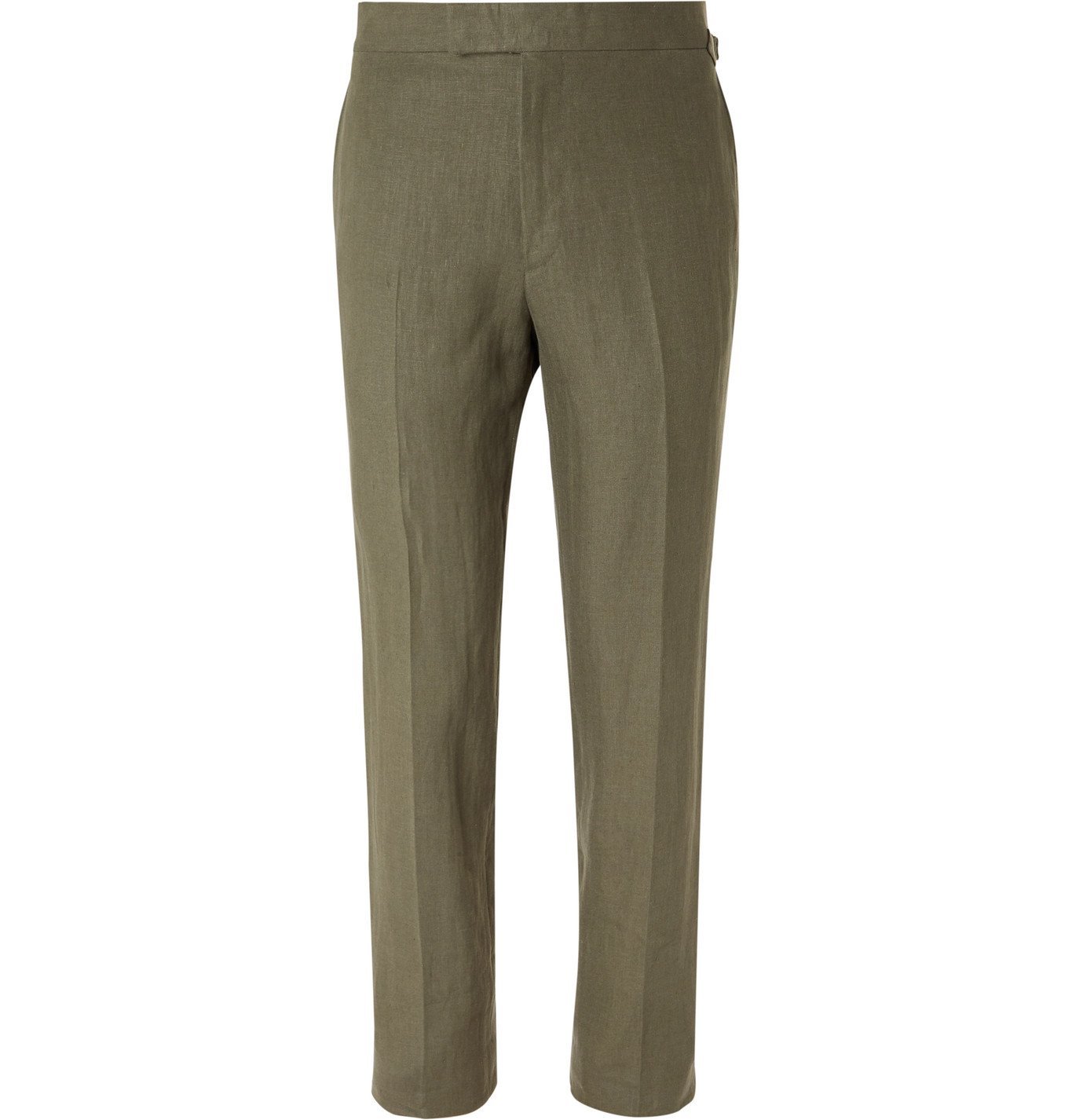 slim fit linen suit pants