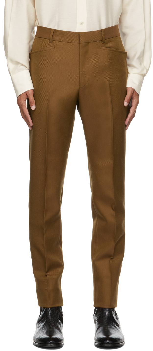 TOM FORD Brown Active Shetland Trousers TOM FORD