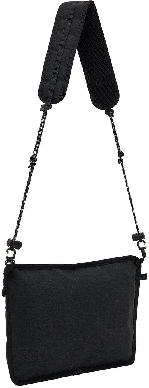 Nanga Black Zip Messenger Bag Nanga
