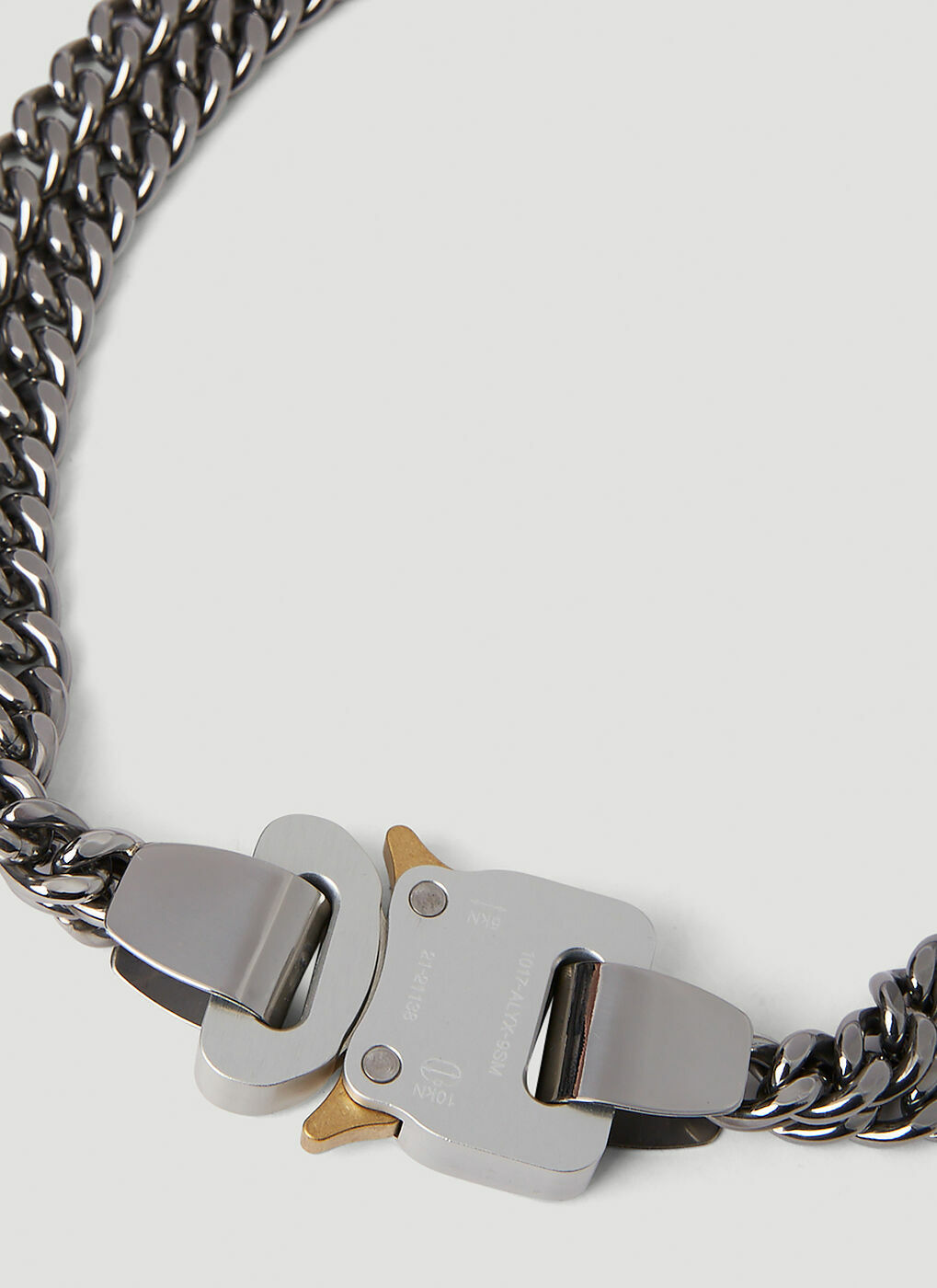 Double Chain Rollercoaster Necklace in Silver