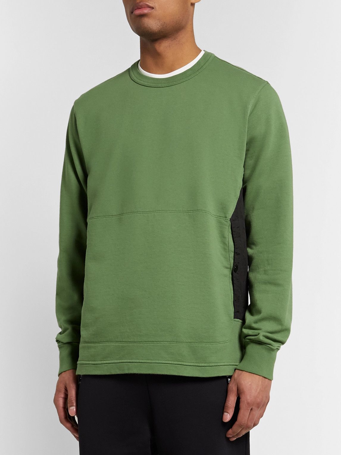 stone island garment dyed loopback sweatshirt