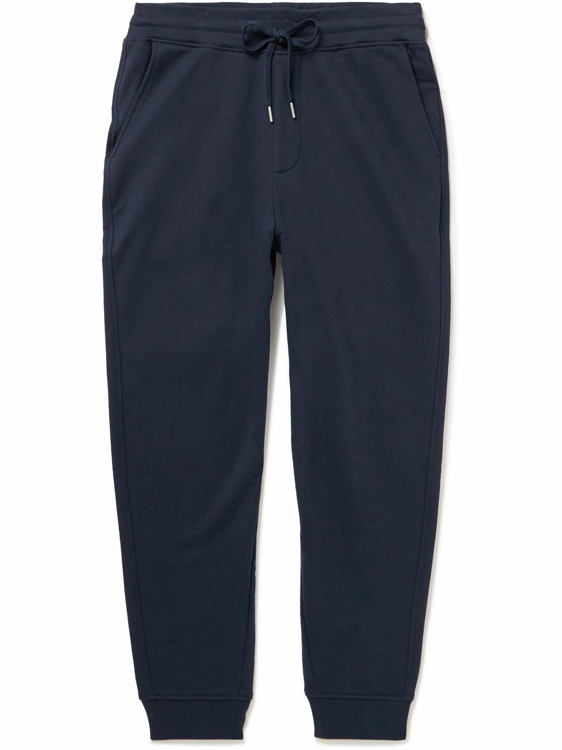 Håndværk - Slim-Fit Tapered Pima Cotton-Jersey Sweatpants - Blue