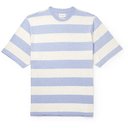Oliver Spencer - Paz Striped Mélange Cotton-Jersey T-Shirt - Light blue