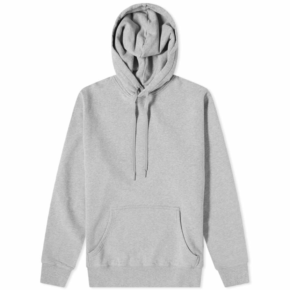 Sunspel Men's Loopback Overhead Hoody in Grey Melange Sunspel