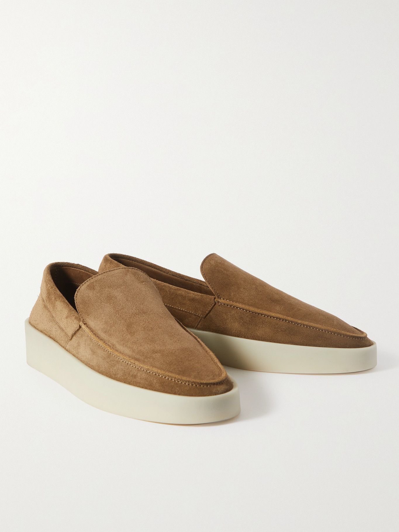 fear of god reverse suede loafers