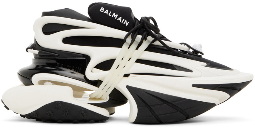 Balmain Black & White Unicorn Low-Top Sneakers Balmain