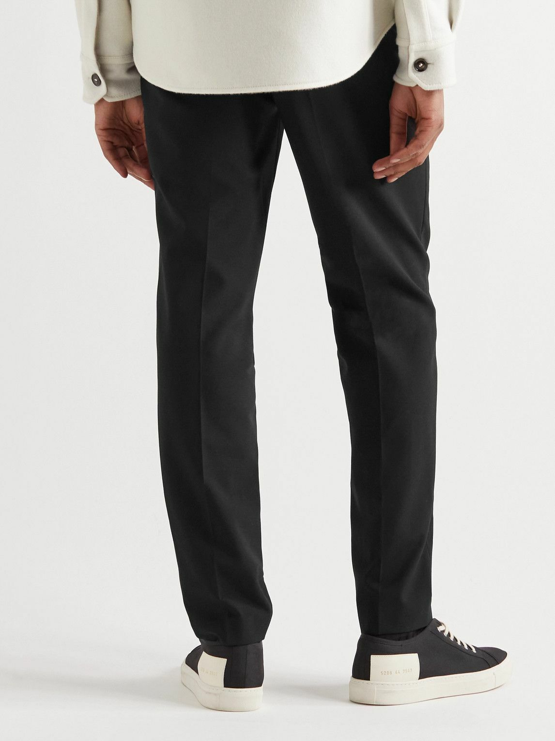 Theory - Baxter Straight-Leg Wool-Blend Twill Trousers - Black Theory