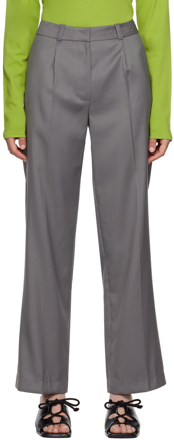 LOW CLASSIC Gray Low Rise Trousers Low Classic