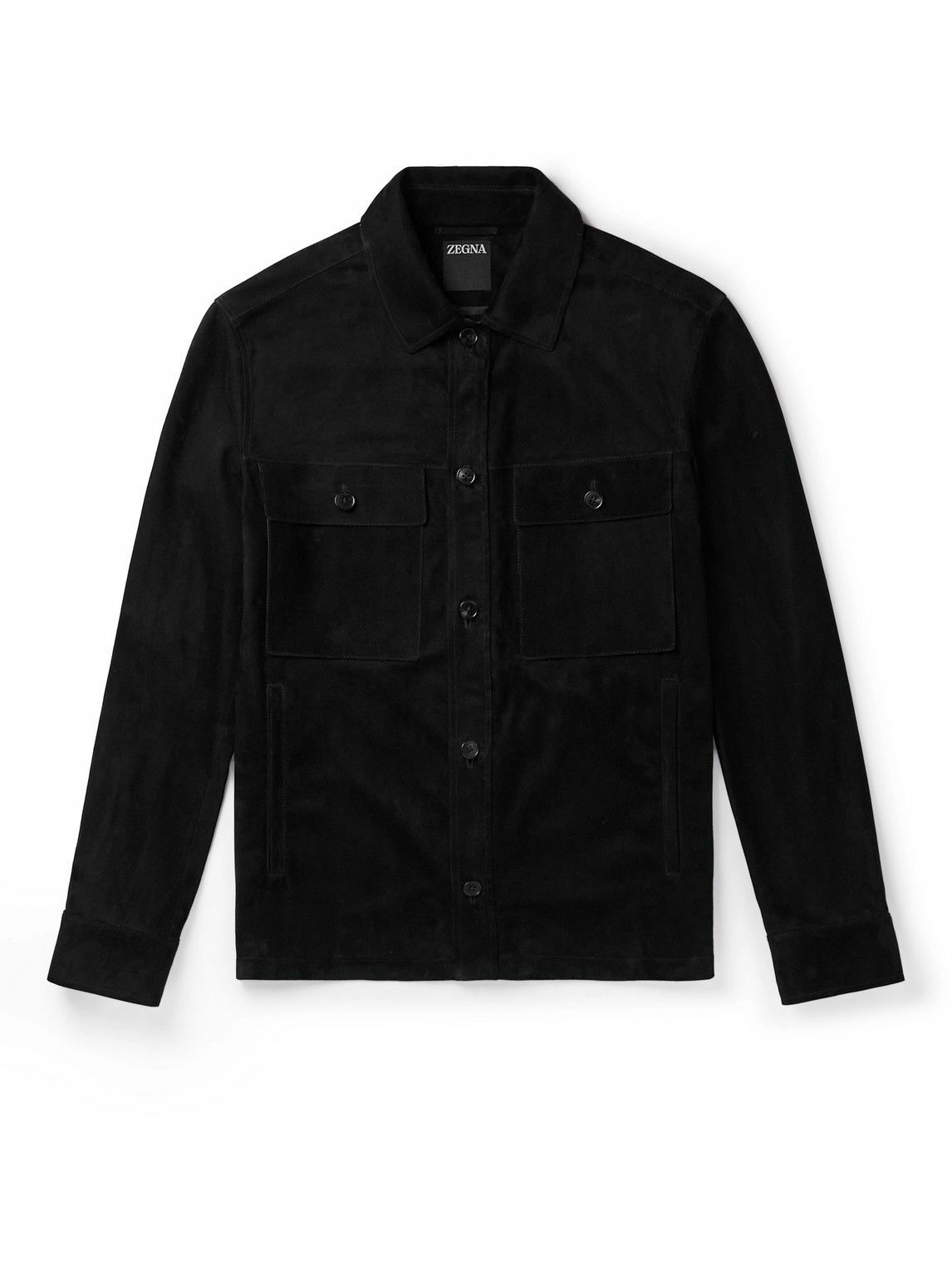 Zegna - Light Suede Overshirt - Black