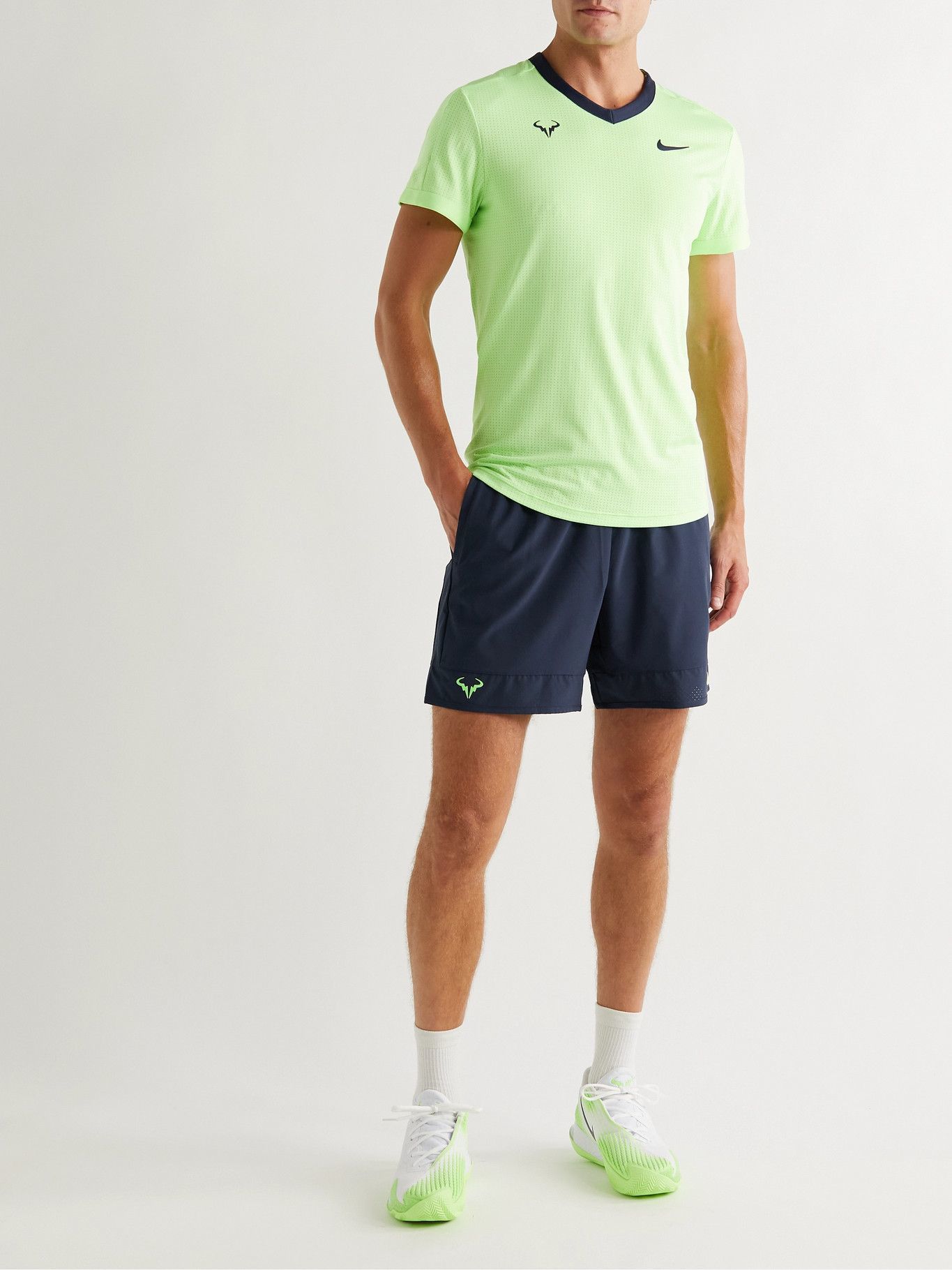Nike Tennis NikeCourt Rafa Perforated DriFIT Tennis Shorts Blue