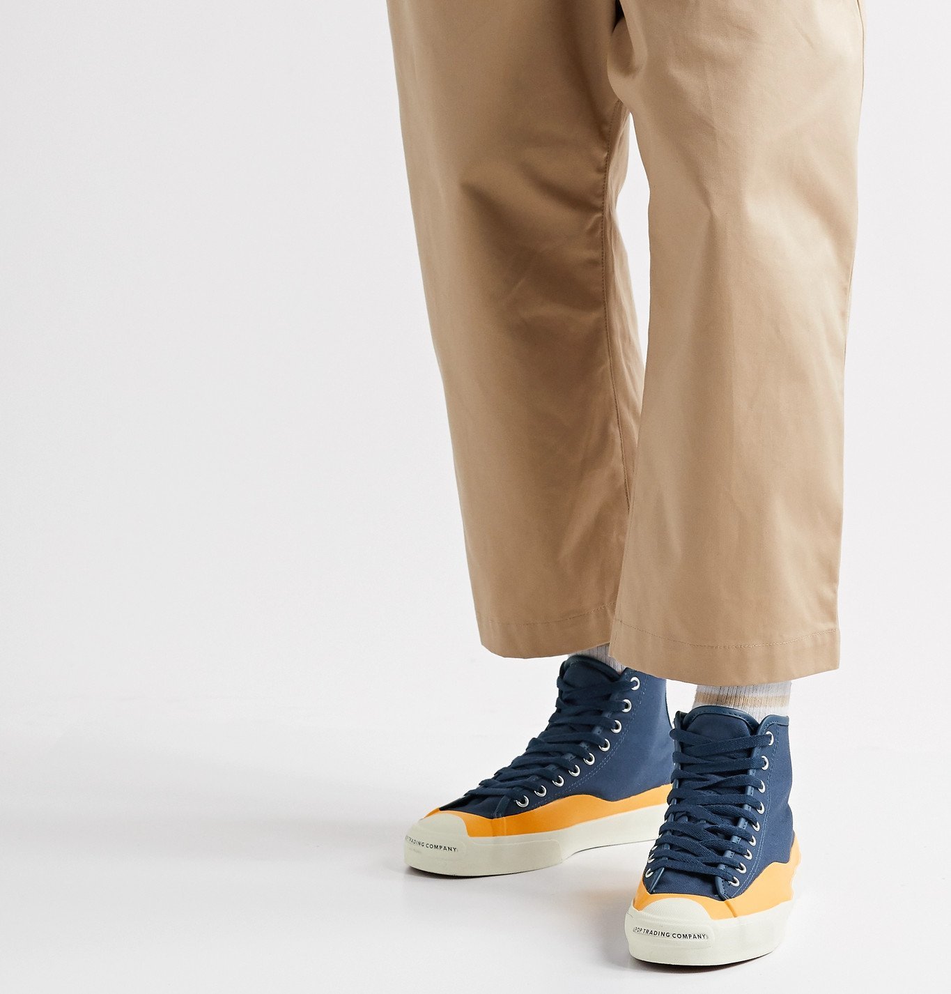 Converse - Pop Trading Company Jack Purcell Rubber-Trimmed Canvas High-Top  Sneakers - Blue Converse
