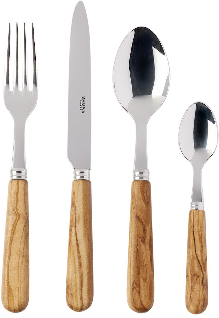 Sabre Olive Wood Cutlery Set Sabre
