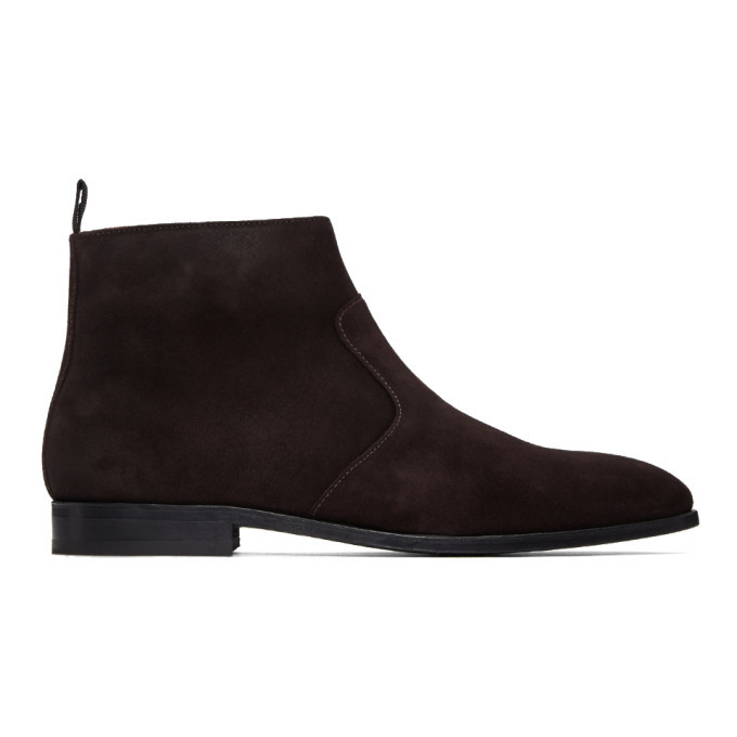 PS by Paul Smith Brown Suede Mulder Boots PS by Paul Smith