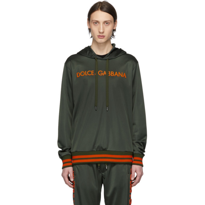 Dolce and Gabbana Grey and Orange Logo Hoodie Dolce & Gabbana