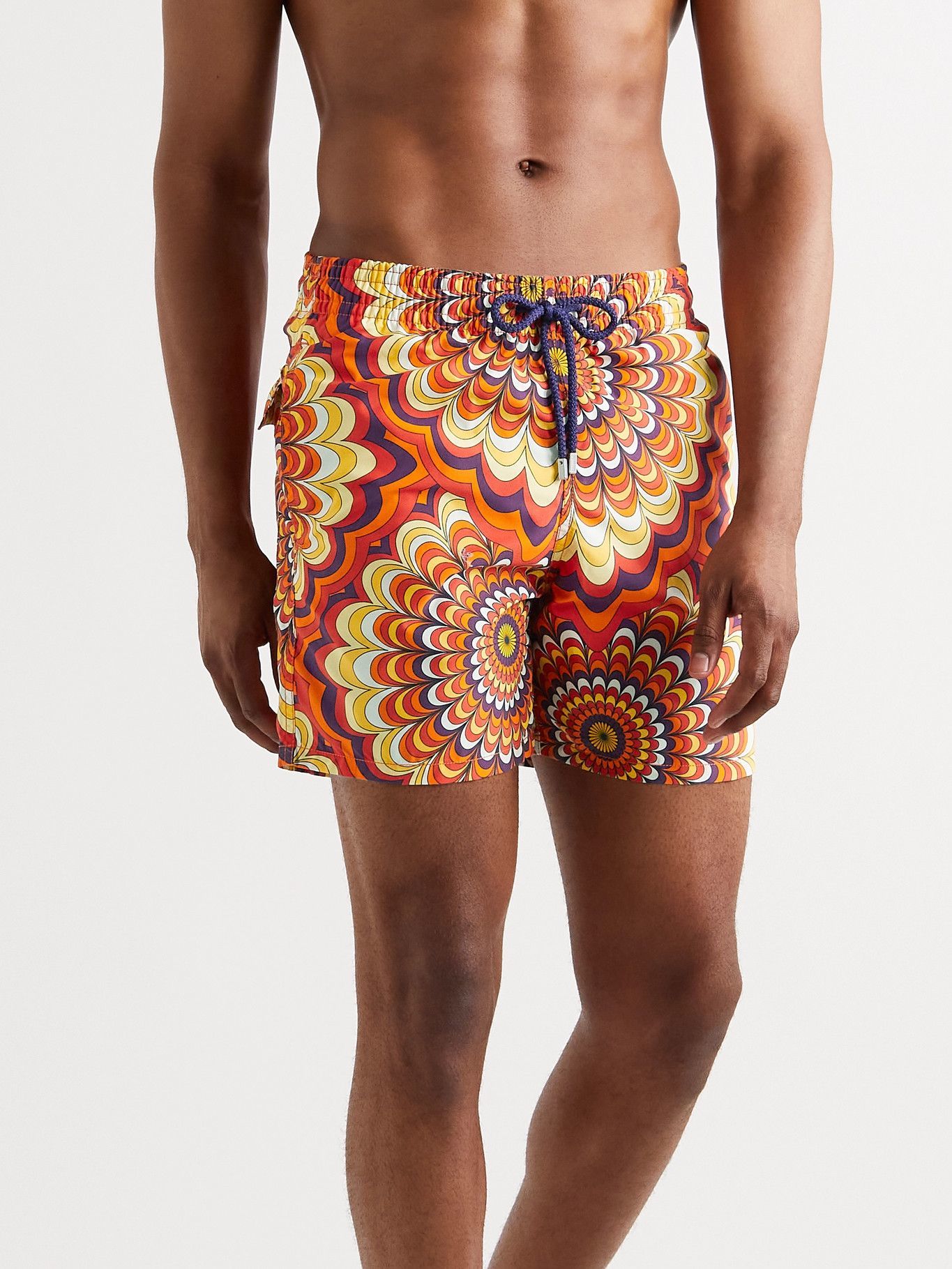 Vilebrequin - Moorea Printed Mid-Length Swim Shorts - Orange Vilebrequin