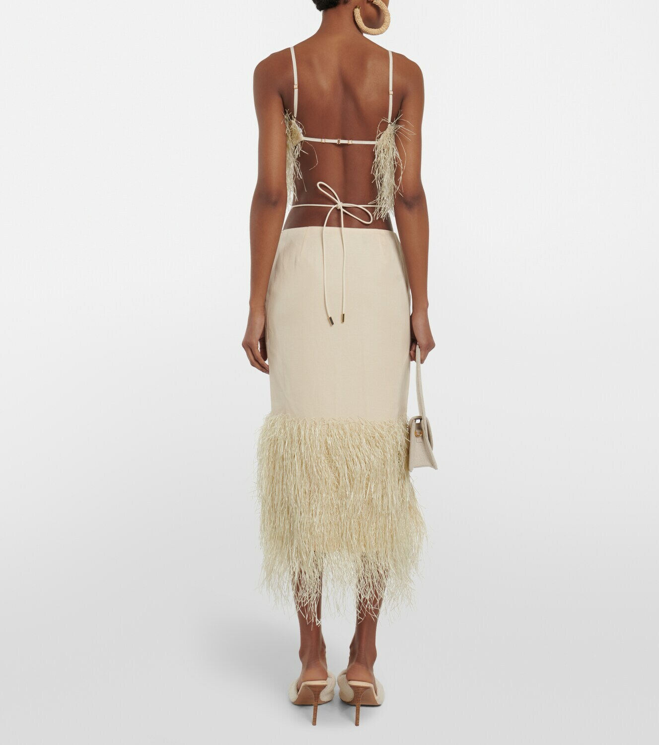 Jacquemus - La Robe Raphia fringed midi dress Jacquemus