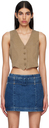 Reformation Tan Devin Vest