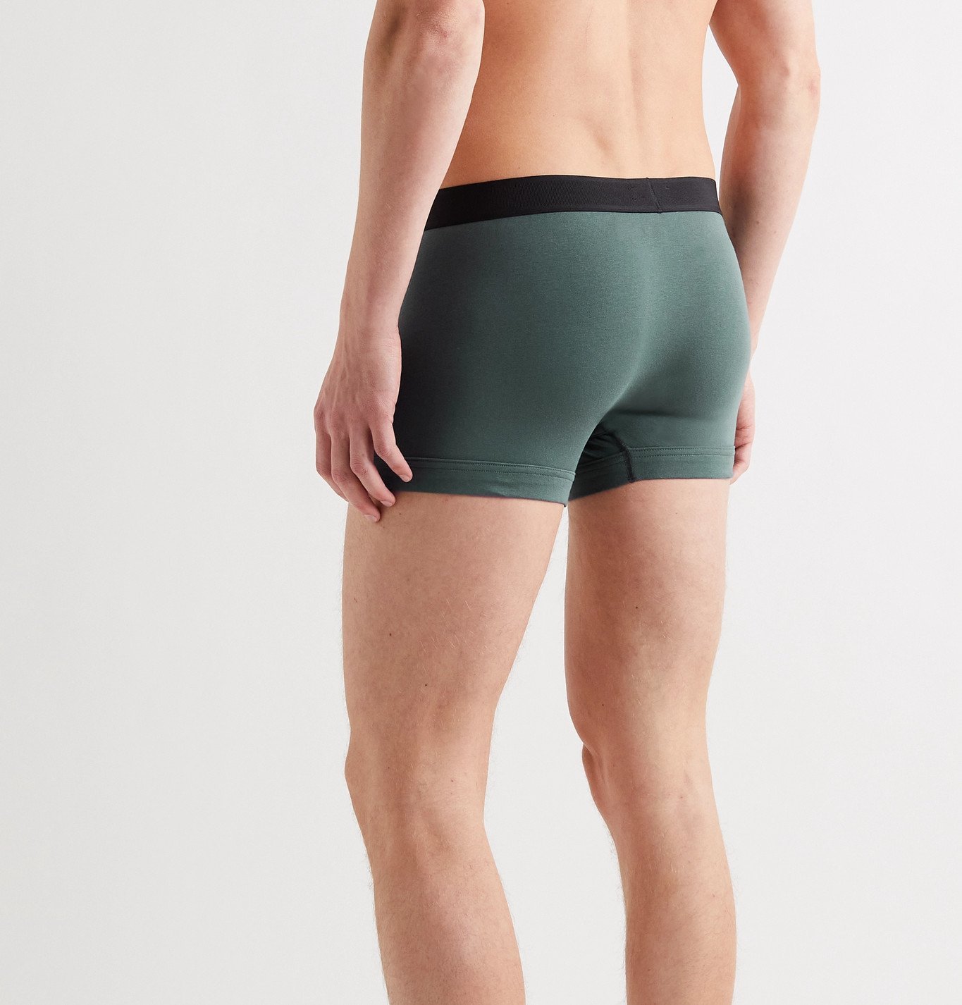 Tom Ford Stretch Cotton Jersey Boxer Briefs Green Tom Ford