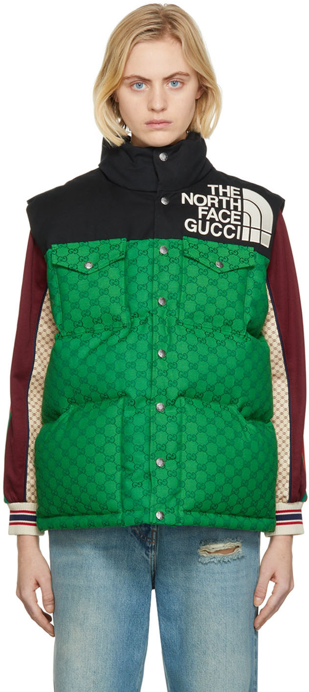 Gucci Green The North Face Edition Padded Vest Gucci