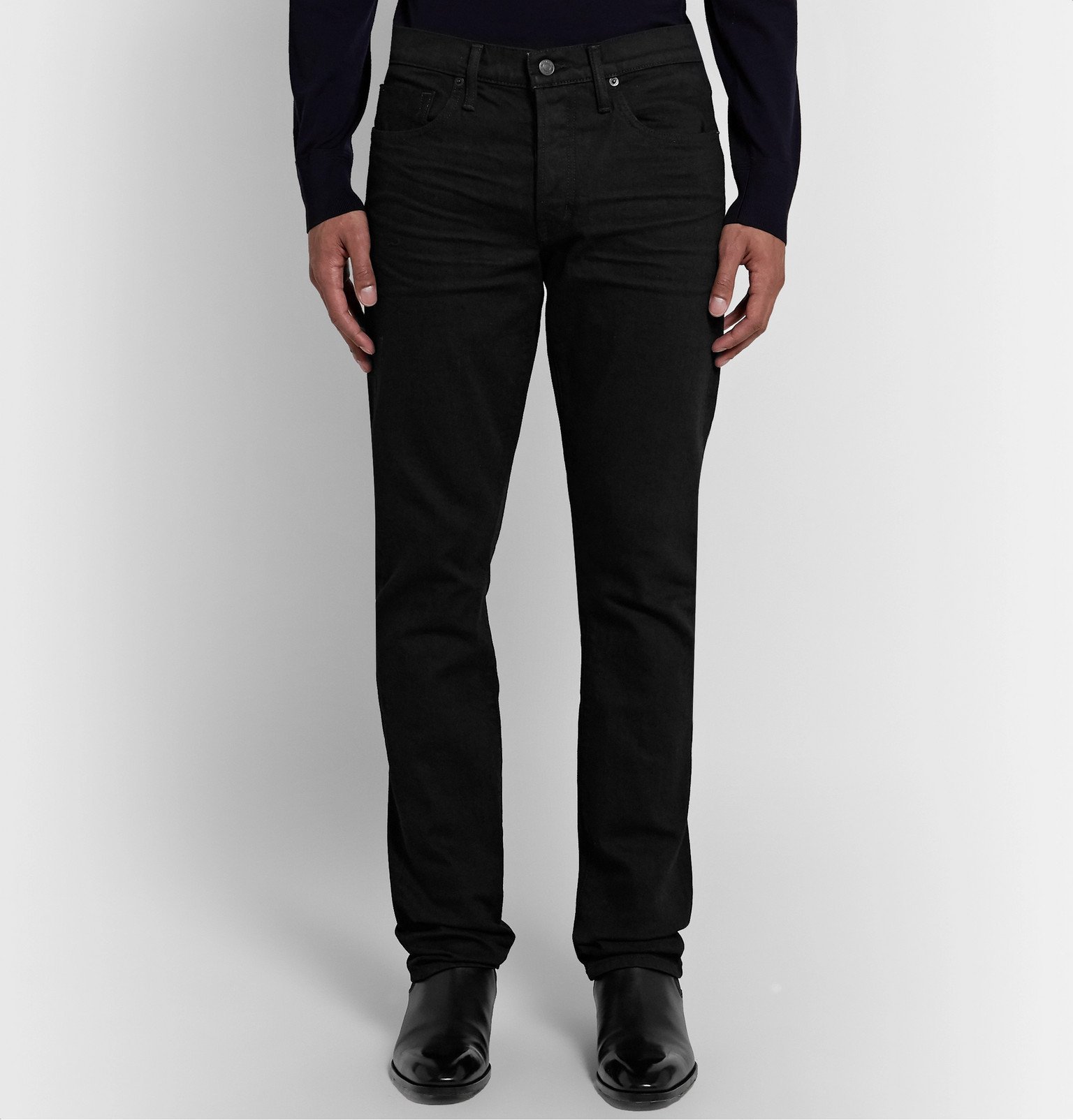 TOM FORD - Slim-Fit Selvedge Denim Jeans - Black TOM FORD
