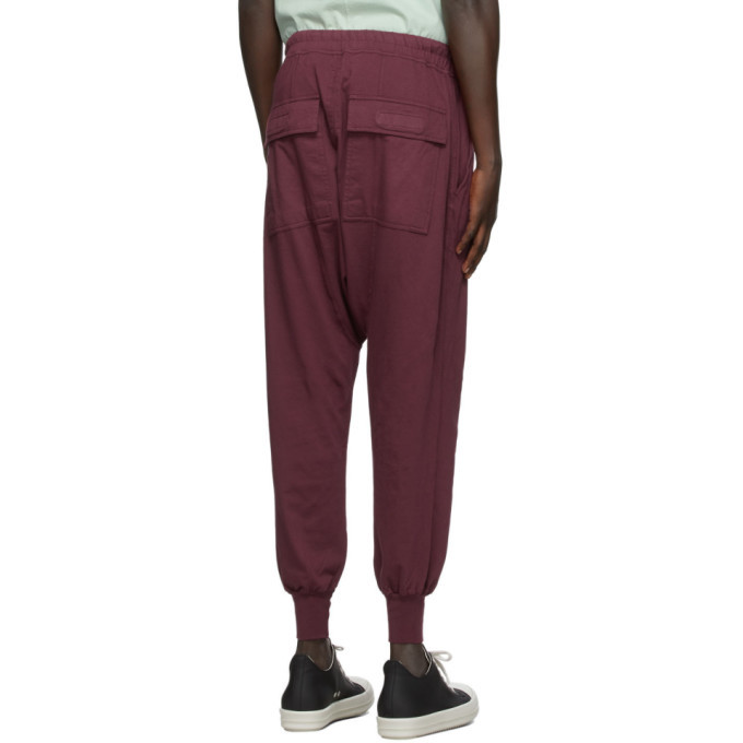 Rick Owens Drkshdw Burgundy Level Lounge Pants Rick Owens Drkshdw