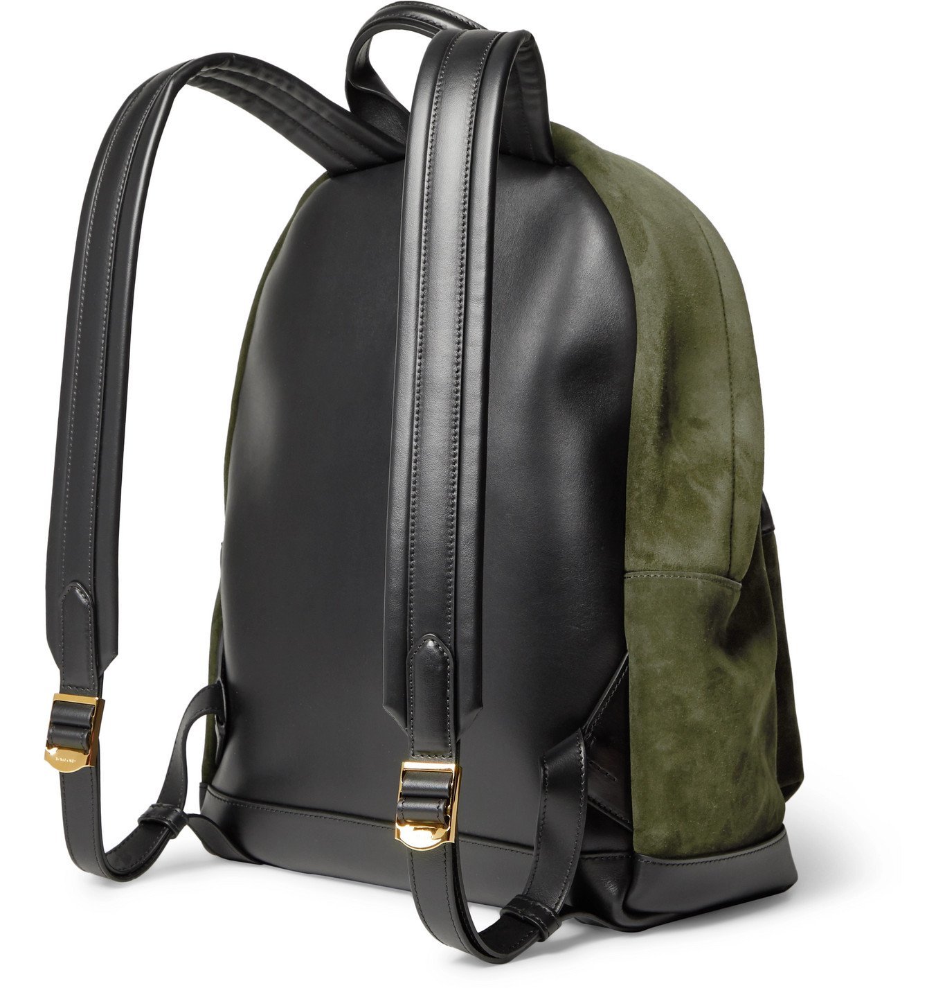 TOM FORD - Suede and Leather Backpack - Green TOM FORD
