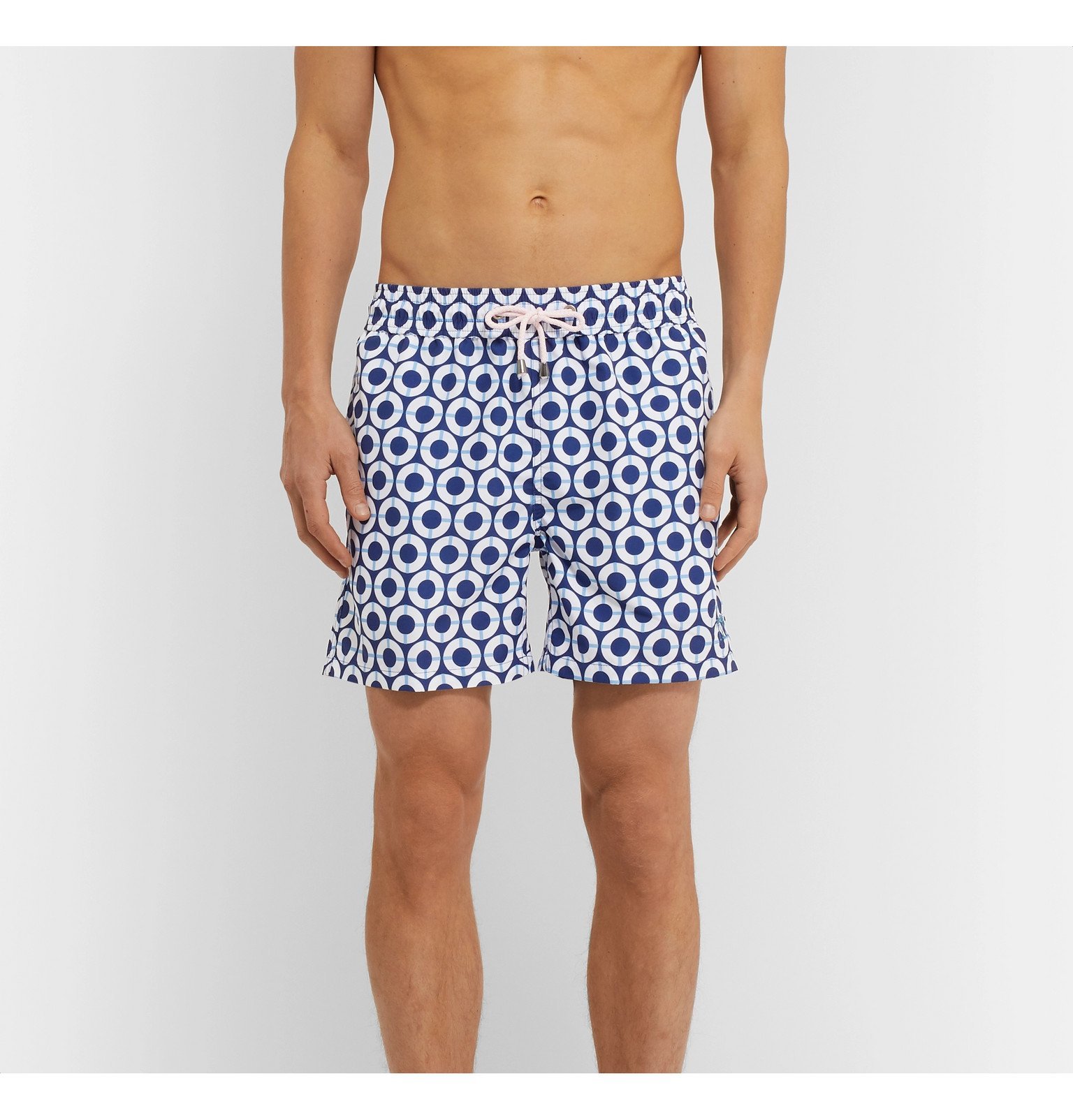 Mid-Length Printed Swim Shorts 