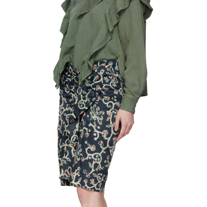 Isabel Marant Etoile Navy Caja Skirt