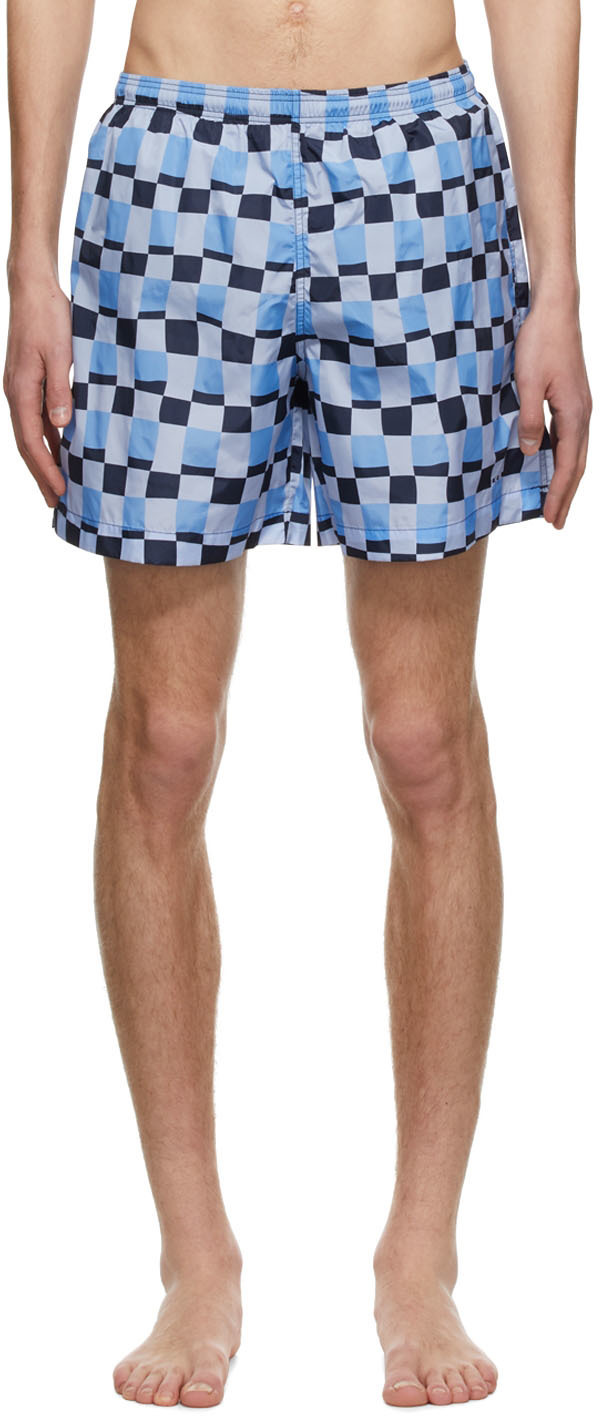 Marni Blue Nylon Swim Shorts Marni