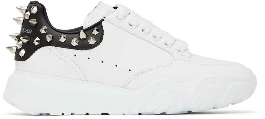 Photo: Alexander McQueen White Leather Court Sneakers