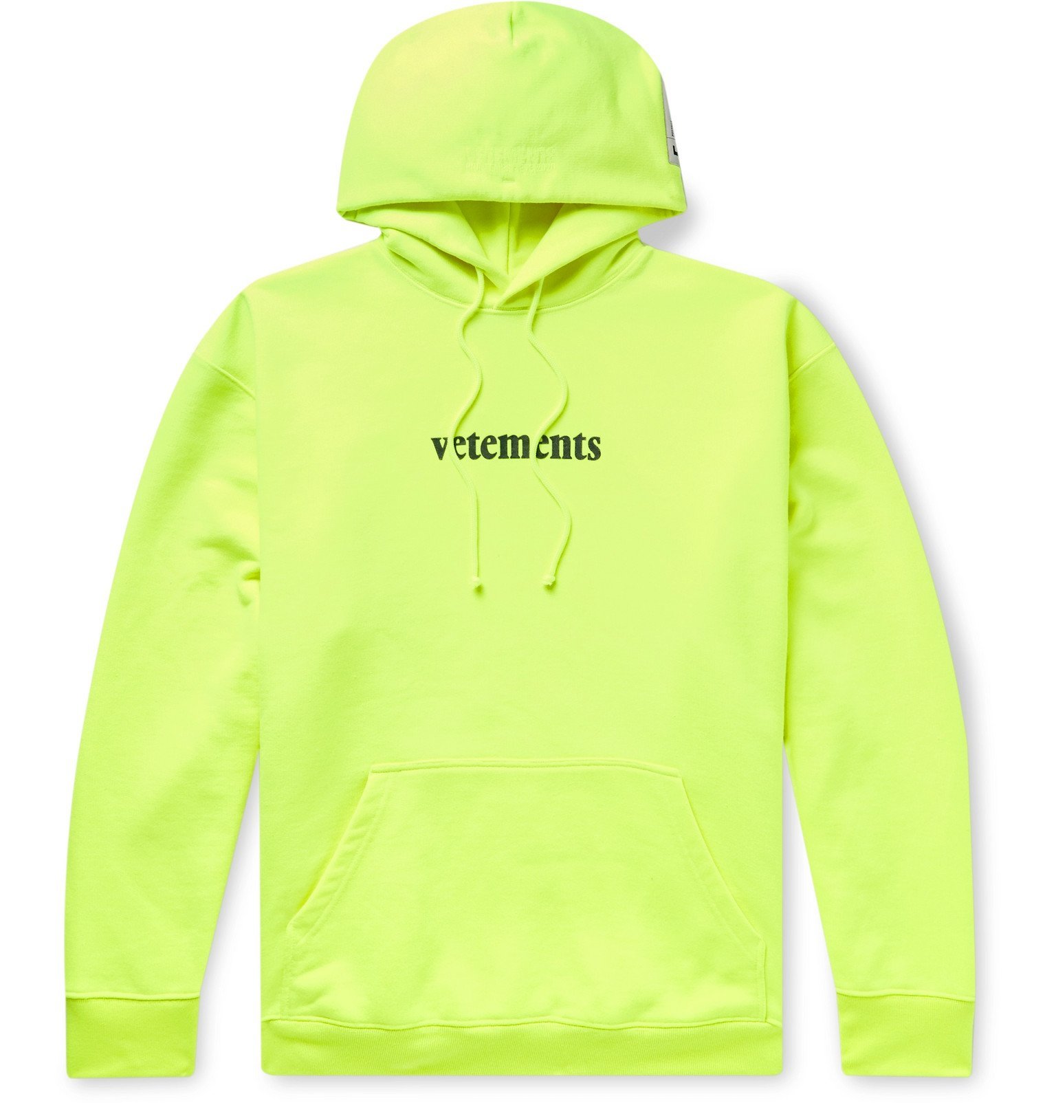 vetements hoodie yellow