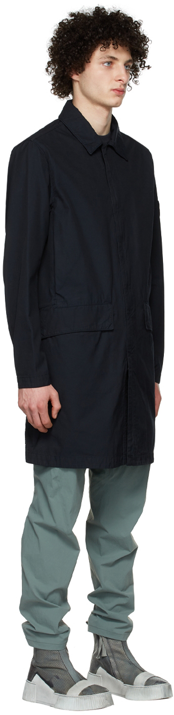 Stone Island Navy Batavia Trench Coat Stone Island