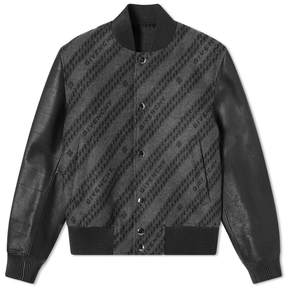 Givenchy Chain Jacquard Wool Varsity Jacket Givenchy