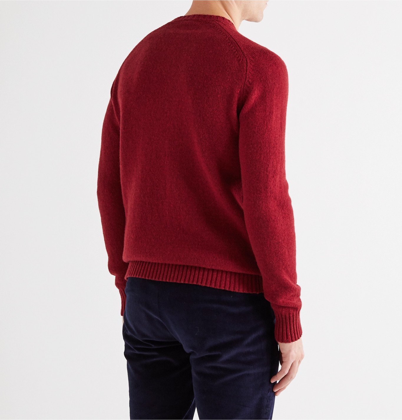 Anderson & Sheppard - Shetland Wool Sweater - Burgundy Anderson & Sheppard