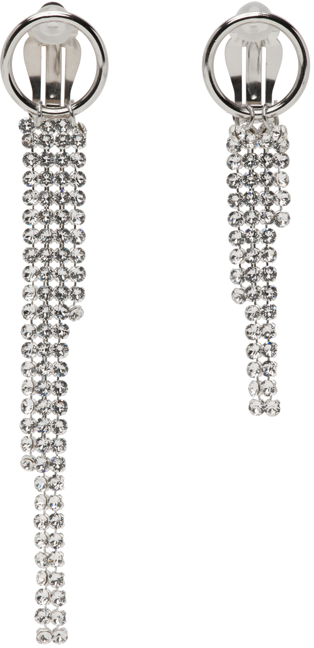 Justine Clenquet Silver Shannon ClipOn Earrings Justine Clenquet