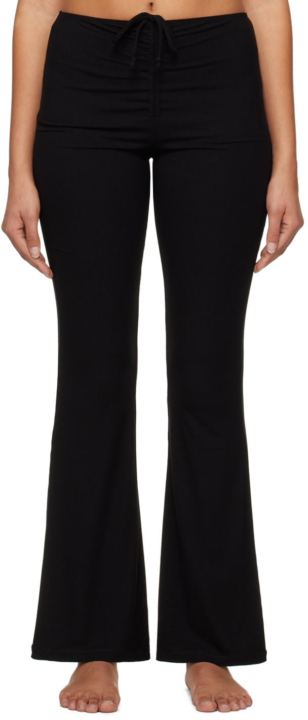 SKIMS Black Ruched Lounge Pants SKIMS