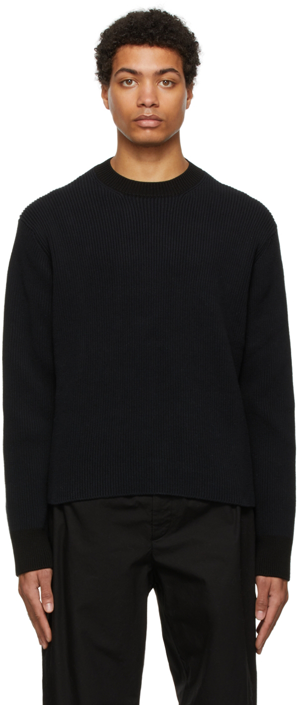 Jil Sander Black Cotton Sweater Jil Sander