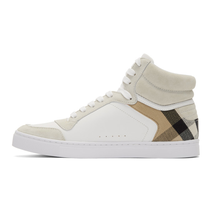 Burberry White House Check Reeth High-Top Sneakers Burberry