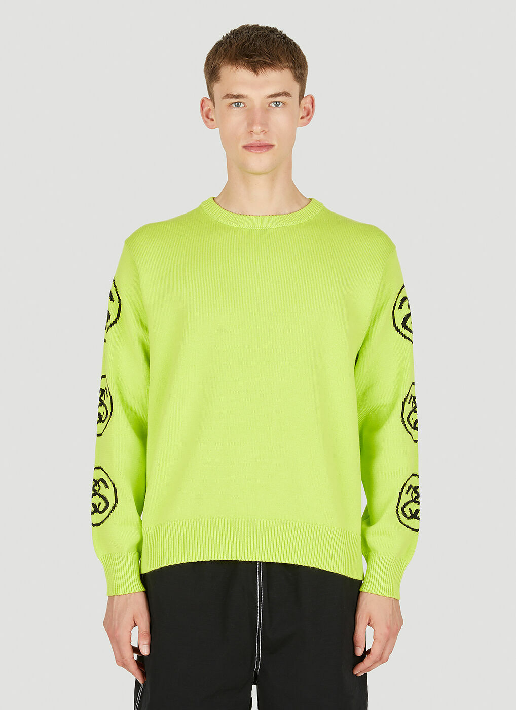 SS Link Sweater in Green Stussy