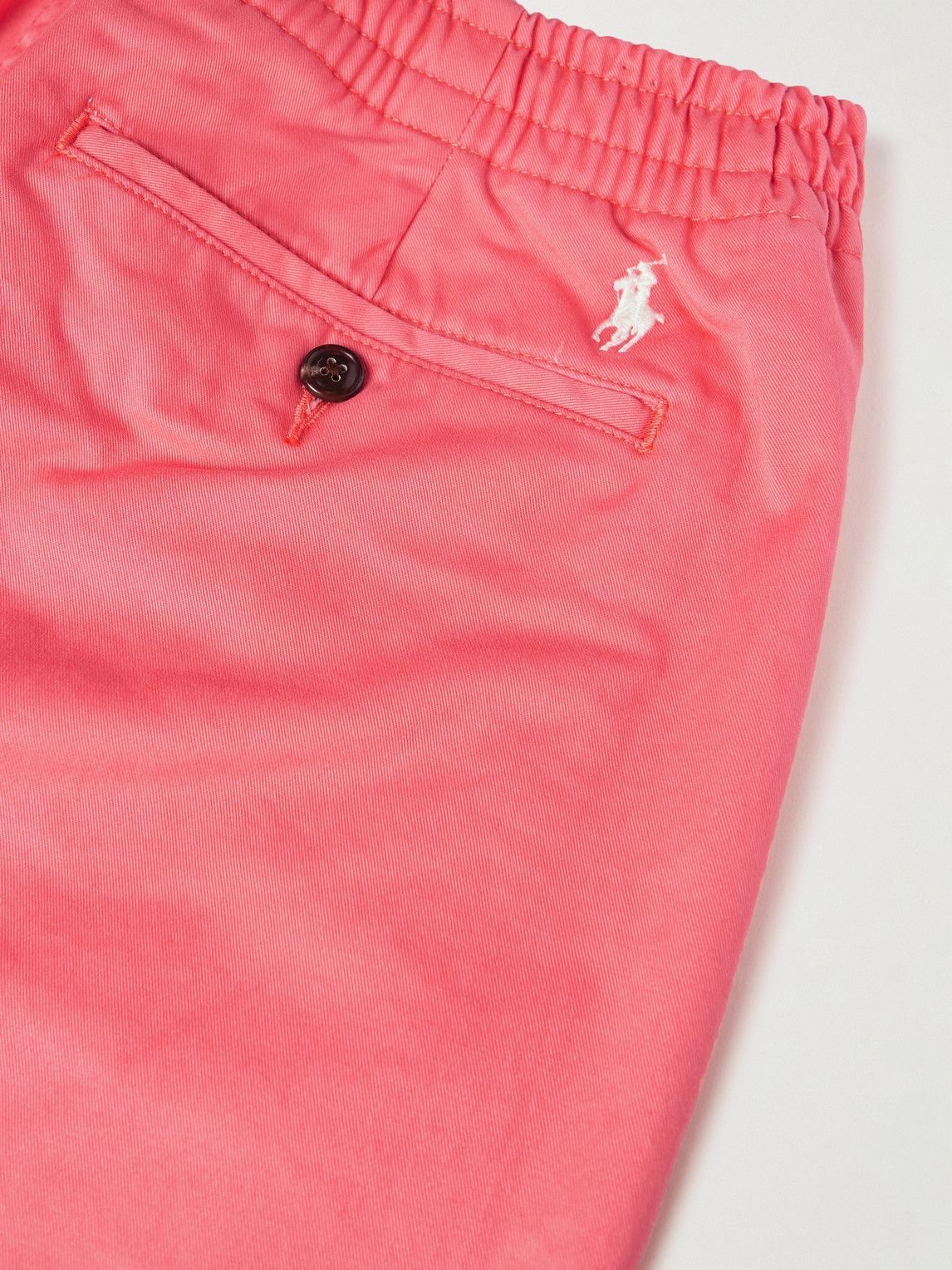 Polo Ralph Lauren - Straight-Leg Logo-Embroidered Cotton-Blend Twill Trousers - Pink