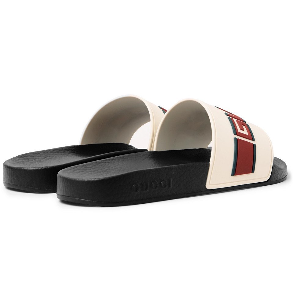 Gucci - Logo-Detailed Rubber Slides 
