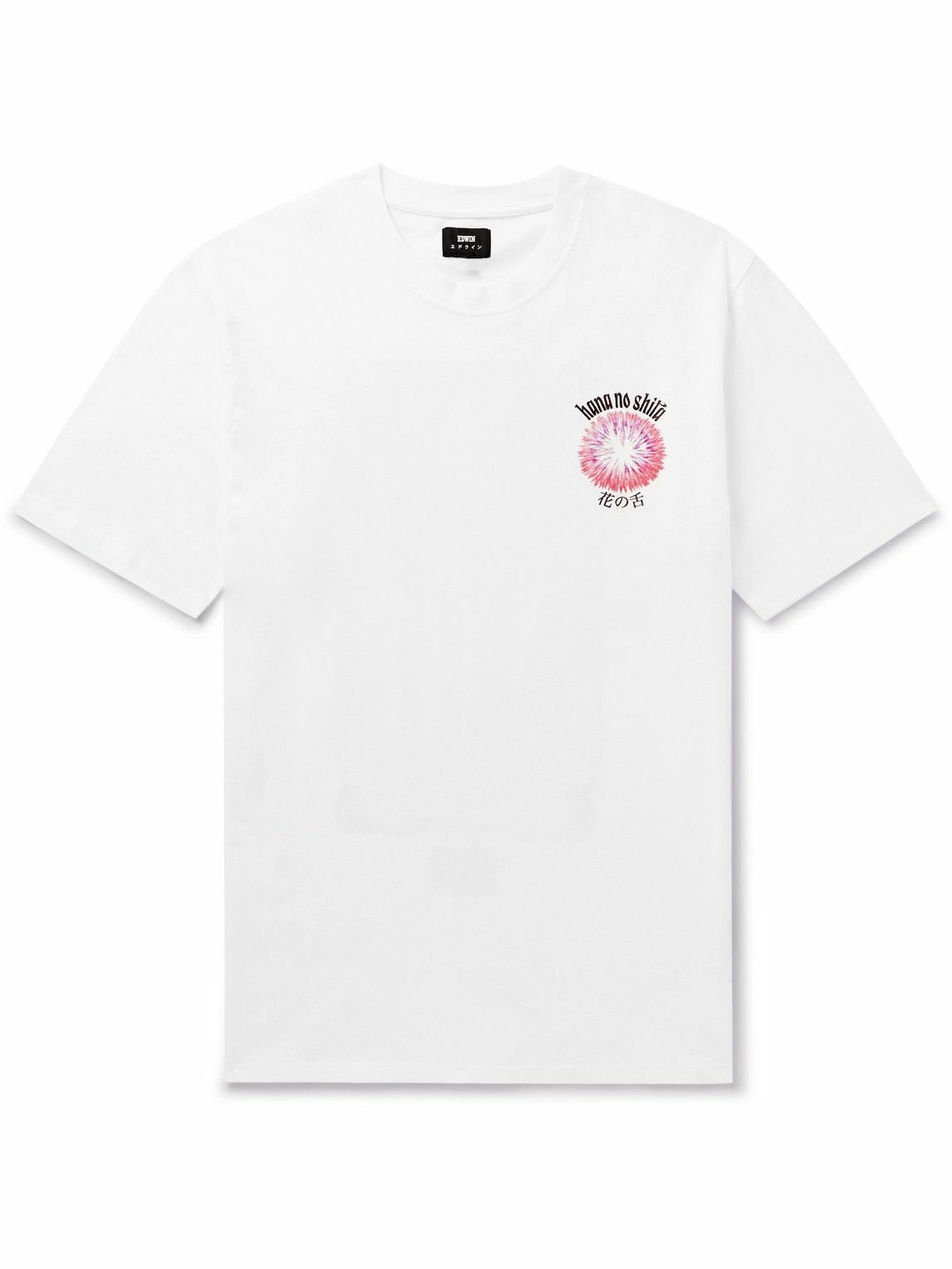 EDWIN - Hana No Shita Printed Cotton-Jersey T-Shirt - White Edwin