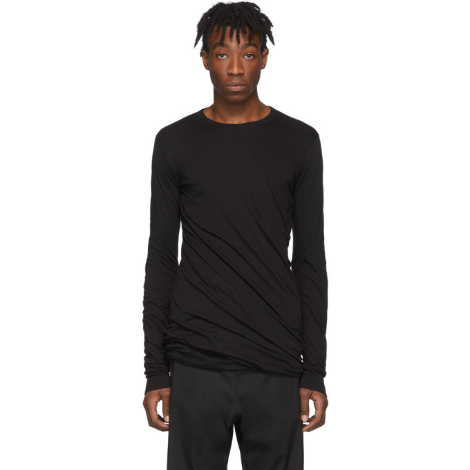 Rick Owens Double Long Sleeve T-shirt in Black for Men Mens Clothing T-shirts Long-sleeve t-shirts 