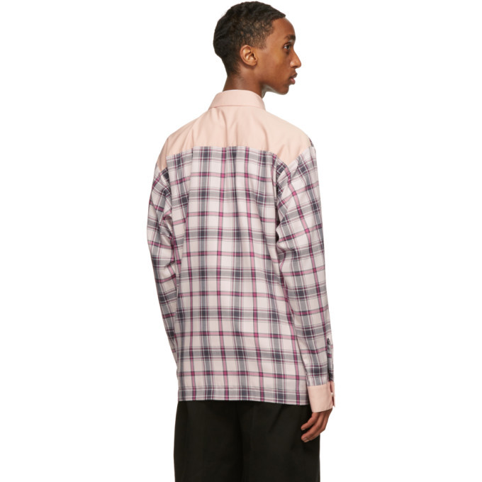 Burberry Pink Check Hannington Varsity Shirt Burberry