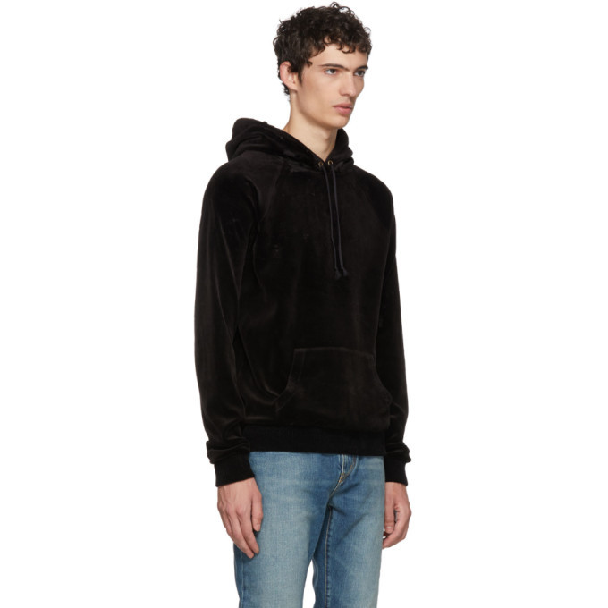 saint laurent velvet hoodie