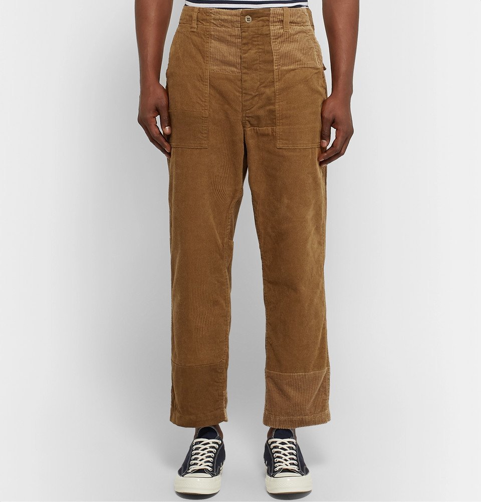 Engineered Garments - Patchwork Cotton-Corduroy Trousers - Tan ...