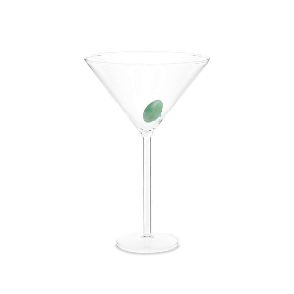 Maison Balzac Martini Cocktail Glass in Clear/Green Maison Balzac
